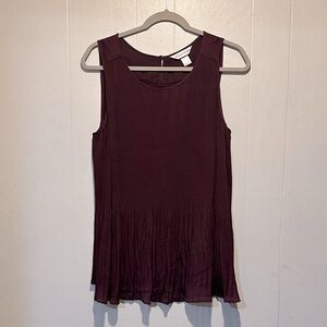 Christopher & Banks Merlot colored blouse size L